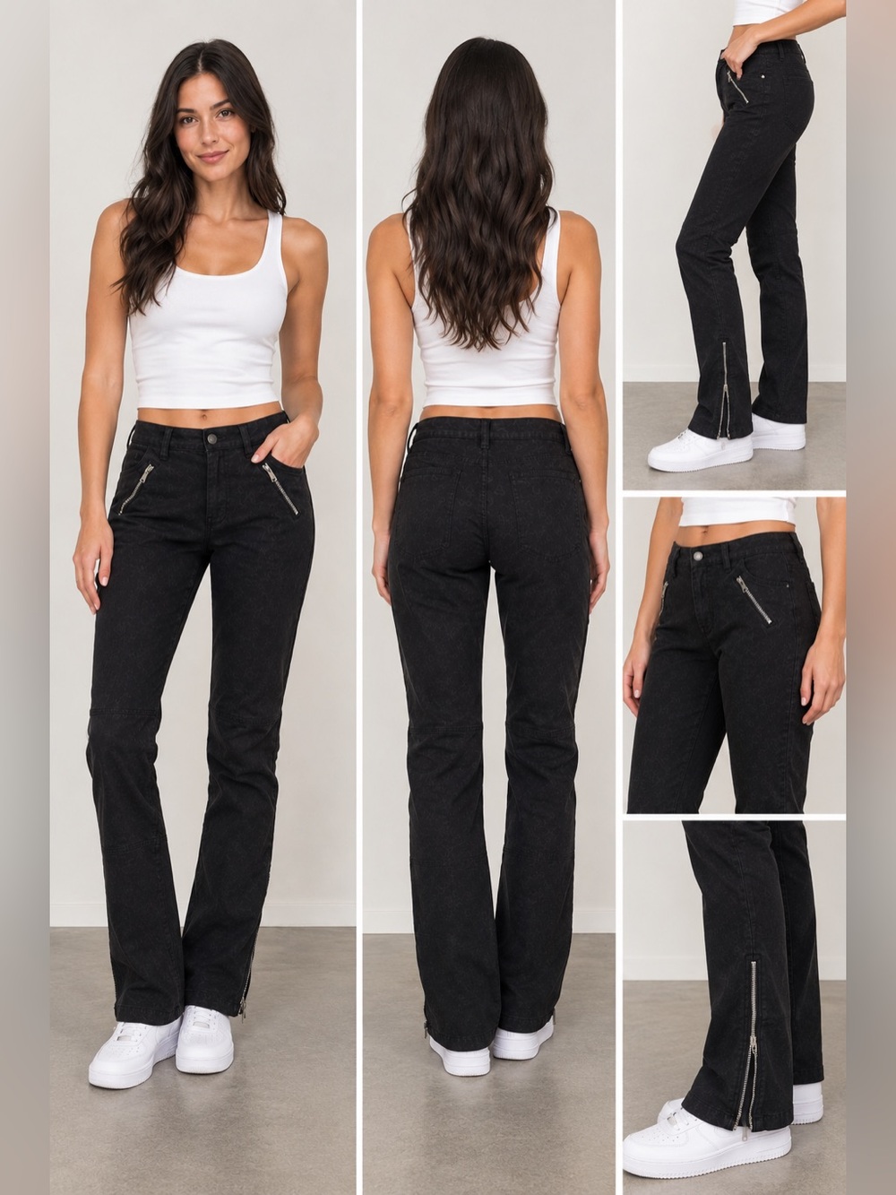 J Brand Black Moto/Zip Detail Pants — Size 27